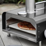 Outdoor Sassari Pellet Pizza Oven | Black Stainless Steel