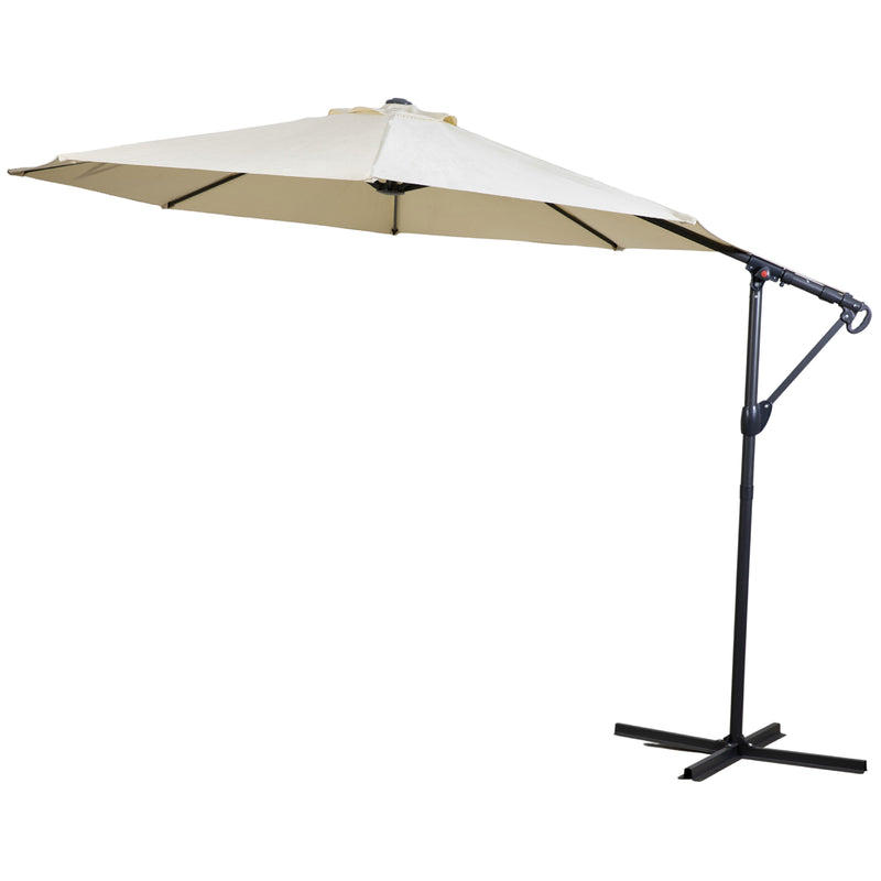 Outdoor Vazzano Cantilever Parasol | Cream | 3m