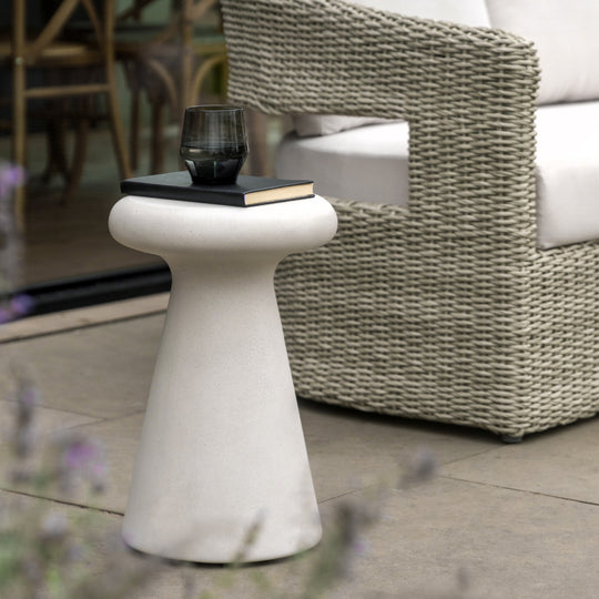Pavia Concrete Side Table | Cream
