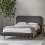 Rabley Boucle Bed Frame | Charcoal Grey