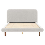 Rabley Boucle Bed Frame | Stone Grey