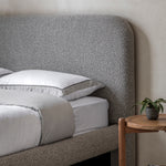 Rabley Boucle Bed Frame | Stone Grey