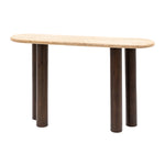 Trevi Stone Top Console Table | Dark Mango Wood