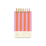 Twin Wire 'Notes' Notebook | Pink & Red Stripes