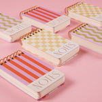 Twin Wire 'Notes' Notebook | Pink & Red Stripes