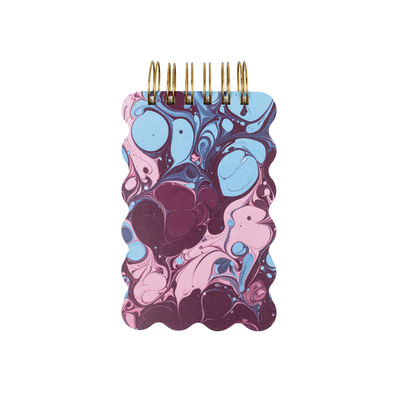 Marble Wavy Notepad | Burgundy Sky