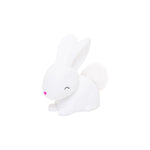 Colour Changing Night Light | White Bunny with Fluffy Tail | Mini