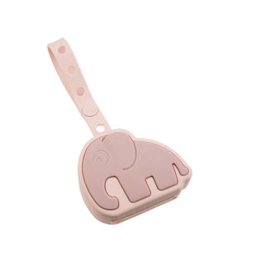 Elphee Pacifier Pouch | Silicone | Powder Pink