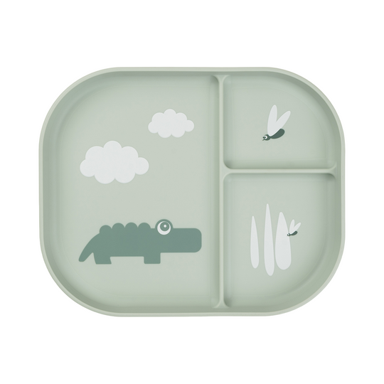 Foodie Compartment Plate | Croco | Green