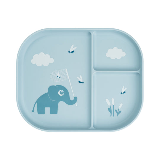 Foodie Elphee Compartment Plate | Blue
