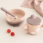 Foodie First Meal Set | Happy Clouds | Powder Pink