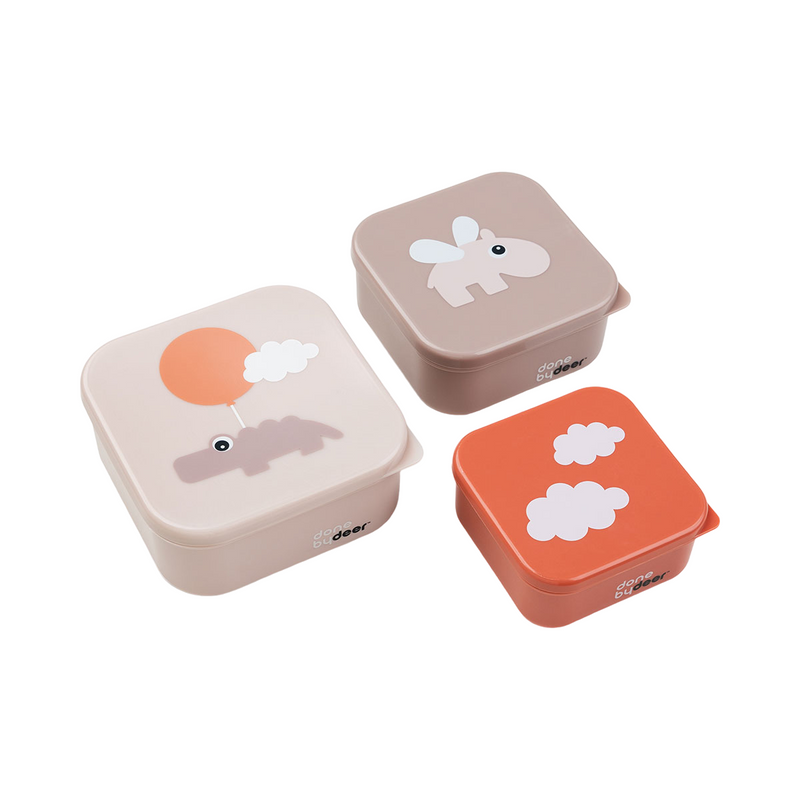 Happy Clouds Snack Box Set | Powder Pink | Pack of 3