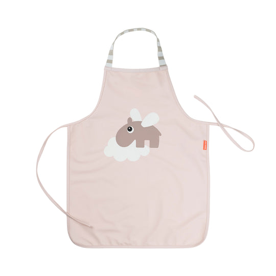 Happy Clouds Waterproof Kids Apron | Powder Pink