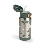 Insulated Straw Bottle | Tiny Trails Green | 340ml
