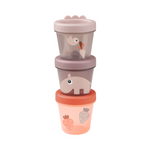 Ozzo Baby Food Containers | Powder Pink | Pack of 3