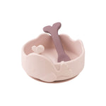 Stick & Stay Silicone Baby Bowl & Spoon | Wally | Powder Pink