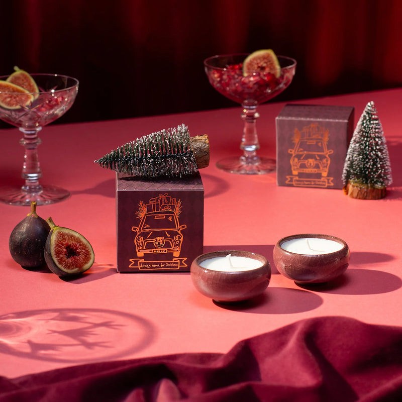 Sparkle Season 'Driving Home for Christmas' Tealights | Christmas Spruce | Set of 2