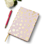 A5 Lined Hardcover Journal | Pink Leopard Print