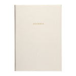 A5 Lined Hardcover Journal | White Saffiano