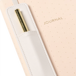 A5 Lined Hardcover Journal with Pen & Holder | Pink & Gold