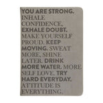 A5 Soft Cover Guided Fitness Journal | You Are Strong | Greige