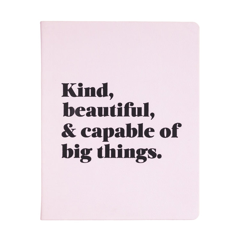 A5 Soft Cover Lined Journal | Kind, Beautiful & Capable | Pastel Pink