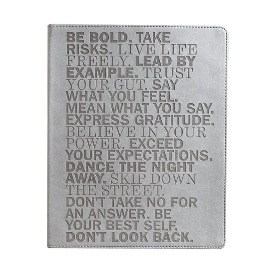 Be Bold' Desk Journal with Bookmark | Grey | 8x10"