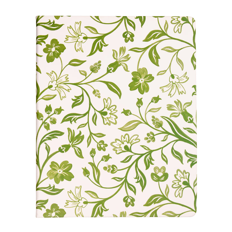 Desk Journal with Bookmark | Watercolour Florals | Sage Green | 8x10"