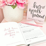 'Her Goals' Guided Hardcover Journal | Pastel Pink | 5x7"