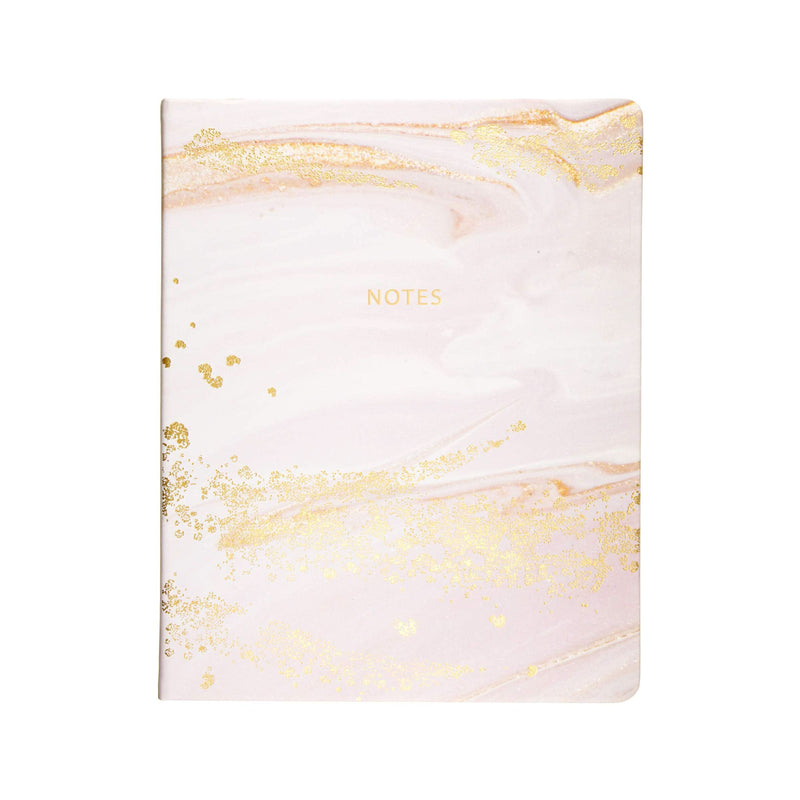 Lined Hardcover Desk Journal | Pink & Gold Marble | 8x10"