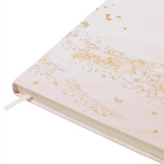 Lined Hardcover Desk Journal | Pink & Gold Marble | 8x10"