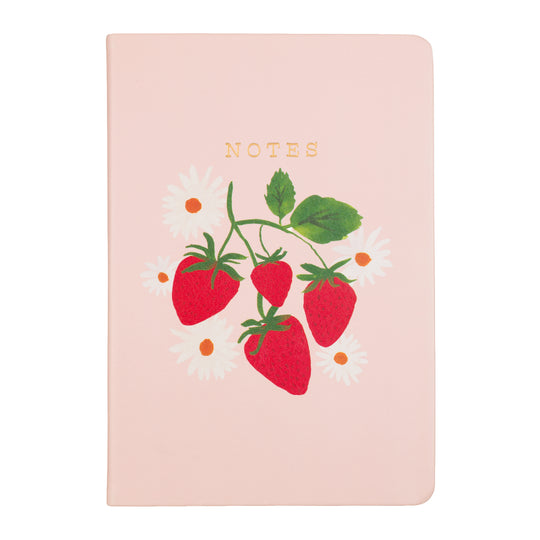 Lined Notes Journal | Strawberry Fields | Soft Pink | 6x8"
