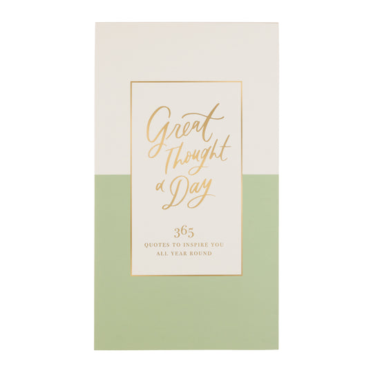 Quote Pad | A Great Thought A Day | Sage Green Colourblock