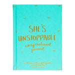 'She's Unstoppable' Guided Hardcover Journal | Teal | 5x7"