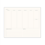 Spiral Undated Weekly Desk Planner | Black & Gold | 10x8"