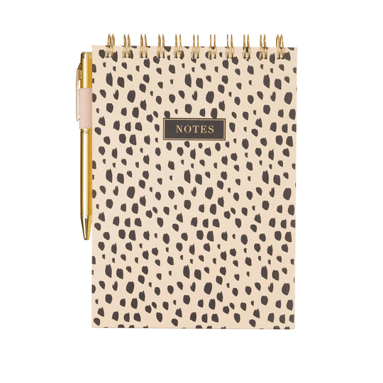 Steno Sheet Pad With Pen Holder & Pen | Animal Print