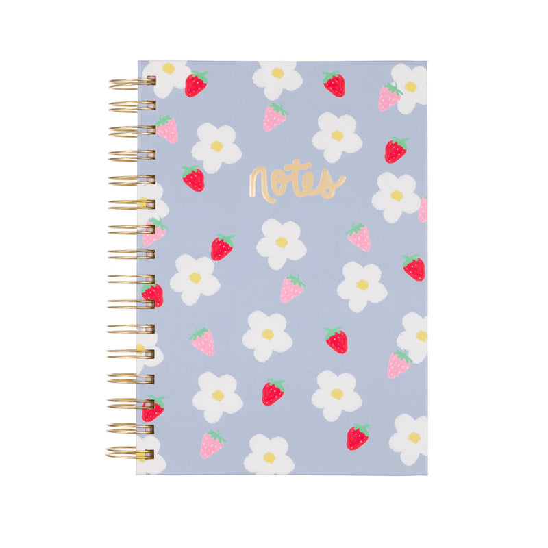 Vegan Leather Spiral Journal | Strawberry Fields | 6x8"