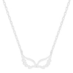 Angel Wing Charm Necklace | Silver Plated