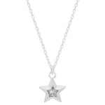 Blue Star Charm Necklace | Silver Plated