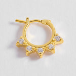 CZ Spike Hoop Earrings | Gold Plated