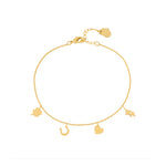 Love & Luck Charm Bracelet | Gold Plated