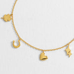 Love & Luck Charm Bracelet | Gold Plated
