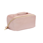 Metallic Lay Flat Cosmetic Bag | Blush