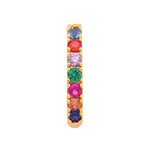 Pave Hoop Earrings with Multicoloured CZ | Gold Plated