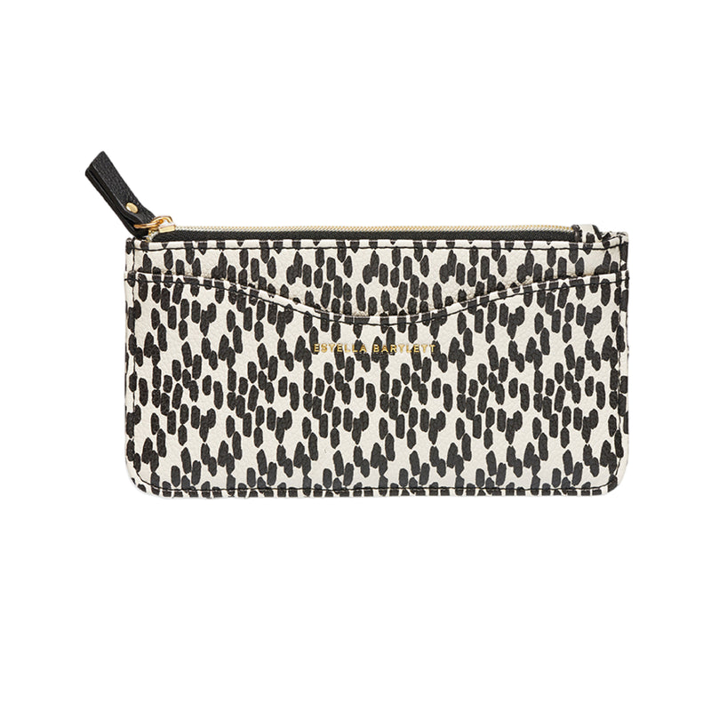 Spotted Long Card Purse | Monochrome