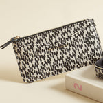 Spotted Long Card Purse | Monochrome