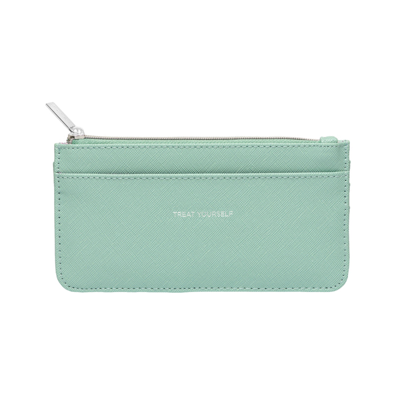 'Treat Yourself' Long Card Purse | Spearmint