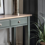 Eton Farmhouse 2 Drawer Console Table | Moss
