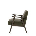 Blackhall Scandi Leather Armchair | Heritage Green