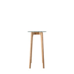 Blair Glass Console Table | Natural Oak